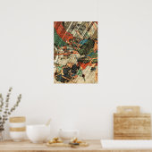 Kusunoki Masashige at the Battle of Fujiidera ポスター (キッチン)