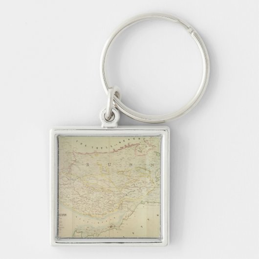 KutchおよびRunn、インド1854年の地図 キーホルダー (正面)