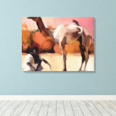 Kutch 1996のdsuとRann キャンバスプリント (インサイチュ (ウッドフロア))