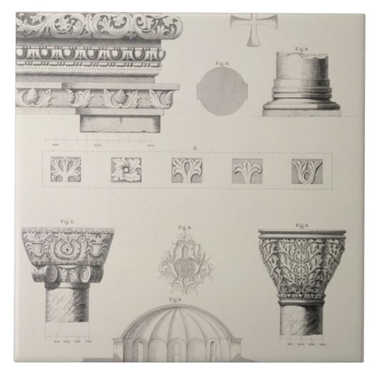 Kutciukの断面および建築詳細 タイル (正面)