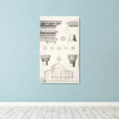 Kutciukの断面と建築詳細 キャンバスプリント (インサイチュ (ウッドフロア))