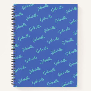 Kute Blueスクリプパーソナライズされたト名Sketchbook ノートブック
