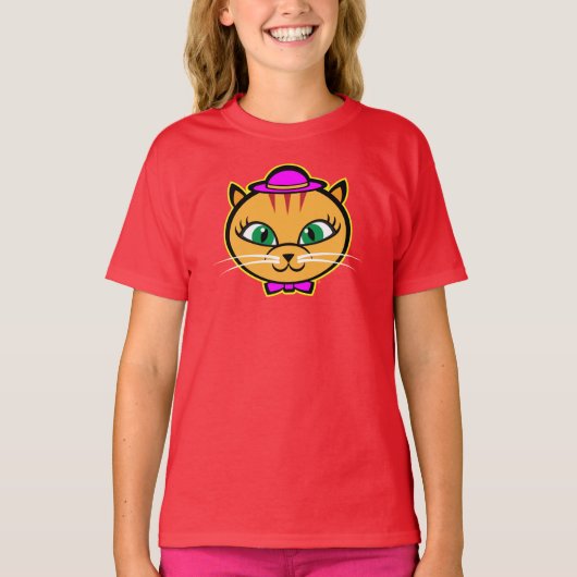Kutey Kat、女の子Tシャツ Tシャツ (正面)