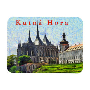 Kutná Hora.のSt.バーバラのカテドラルの眺め マグネット