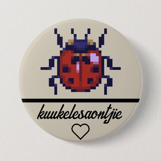 kuukelesaontjie pixelart  缶バッジ (正面)