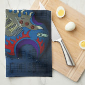 KuuMa Guitar 02 (B) キッチンタオル (四つ折り)