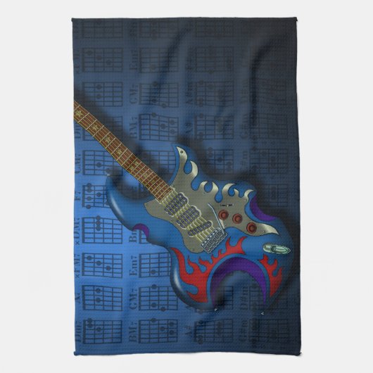 KuuMa Guitar 02 (B) キッチンタオル (縦)