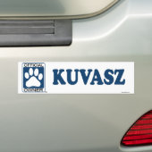 Kuvaszの青 バンパーステッカー (車上)