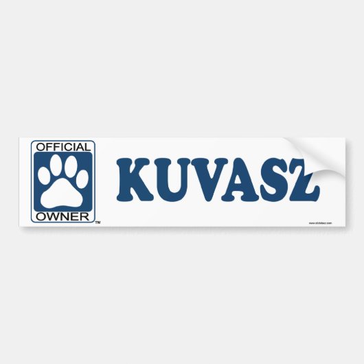 Kuvaszの青 バンパーステッカー (正面)