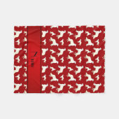 Kuvaszパーソナライズな一流の赤い犬 フリースブランケット (正面(横))