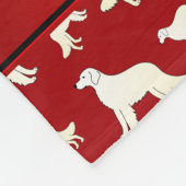 Kuvaszパーソナライズな一流の赤い犬 フリースブランケット (角)