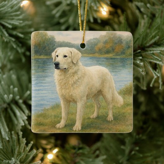 Kuvasz セラミックオーナメント (ツリー)