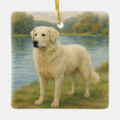 Kuvasz セラミックオーナメント (正面)
