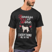 Kuvasz And Wine Hungarian Kuvasz Tシャツ (正面)