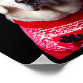 Kuvasz Dog With Santa Hat Christmasクリスマス所有者Lov ポスター (角)