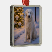 Kuvasz Holiday Card メタルオーナメント (右)