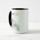 Kuvasz Watercolor Personalized Dog マグカップ (正面左)