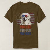Kuvaszok Pro Life Pro God Pro Dogs Tシャツ (デザイン正面)