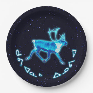 Kuvianak Innovia - Blue Caribou (Reindeer) ペーパープレート