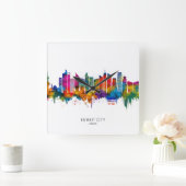 Kuwait City Kuwait Skyline スクエア壁時計 (ホーム)