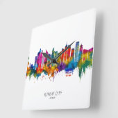 Kuwait City Kuwait Skyline スクエア壁時計 (傾斜)