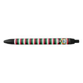 Kuwait Flag Cute Patriotic Black Ink Pen 黒ボールペン (正面)