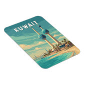 Kuwait Illustration Travel Art Vintage マグネット (右側)