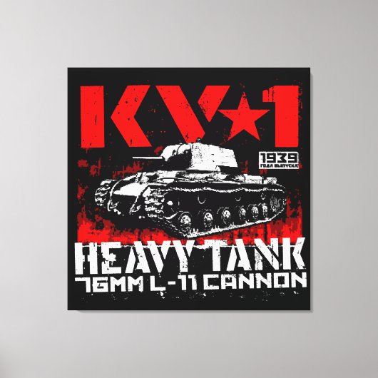 KV-1ソ連重戦車 キャンバスプリント (正面)