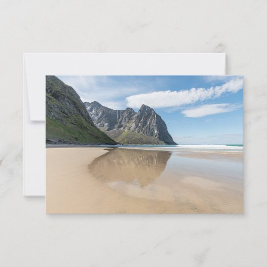 Kvalvika Lofotenノルウェーカード (正面)