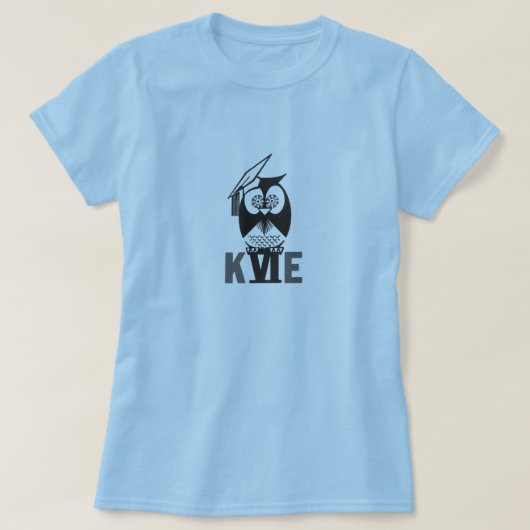 KVIEの50年代または60年代のレトロのロゴのTシャツ Tシャツ (デザイン正面)