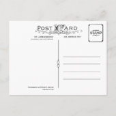 Kvinneaktとハトのはがき インビテーションポストカード (裏面)