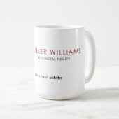 KWに関して: 事の不動産の白のマグ コーヒーマグカップ (正面右)