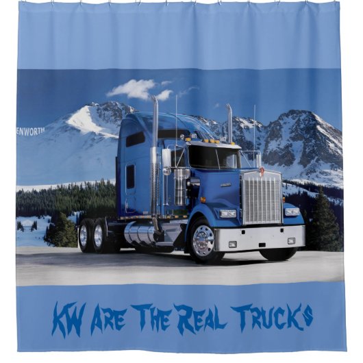KWはトラック実在だ シャワーカーテン (正面)