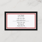 KWカラーズダブルブラックビジネスカード 名刺 (裏面)