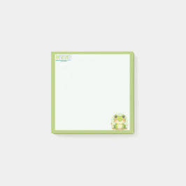 Kwaii style Frog Pastel Green Note ポストイット