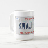 Kwajの子供の虚栄心のナンバープレートのコーヒー・マグ コーヒーマグカップ (正面左)