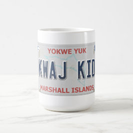 Kwajの子供の虚栄心のナンバープレートのコーヒー・マグ コーヒーマグカップ