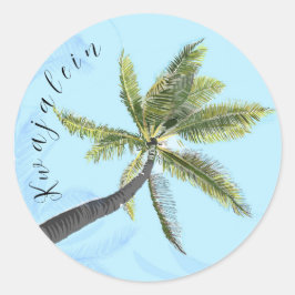 Kwaj Palmステッカー ラウンドシール