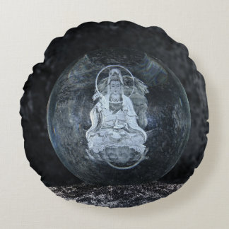 Kwan Yin Goddess of Compassion Pillow ラウンドクッション