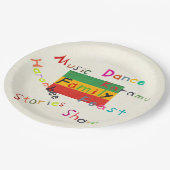 Kwanzaaの創造のKaramuの紙皿 ペーパープレート (アングル)