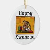 Kwanzaaの幸せな女の子Kinara セラミックオーナメント (右)