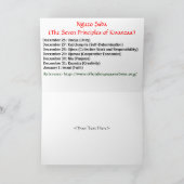 Kwanzaaの挨拶状のテンプレート シーズンカード (内部)