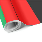 Kwanzaaは赤く黒い緑のストライプパターンを着色します ラッピングペーパー (ロールコーナー)