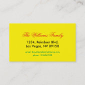 Kwanzaaは赤く黒い緑のストライプパターンを着色します 名刺 (裏面)