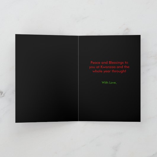Kwanzaaカード シーズンカード (内部)