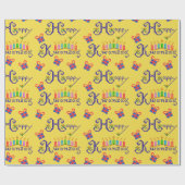 Kwanzaa幸せなパターン ラッピングペーパー (フラット)