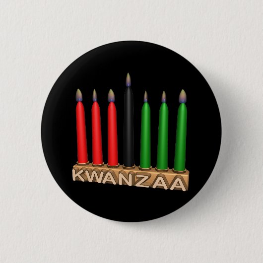 Kwanzaa 缶バッジ (正面)