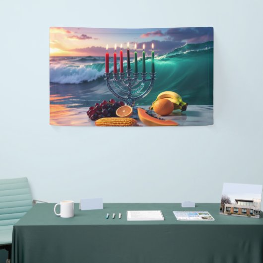 KWANZAA - 7 NIGHTS - KINARA 横断幕 (トレードショー)