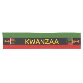 Kwanzaa Celebration Pan-African Vertical Stripes ショートテーブルランナー (横)
