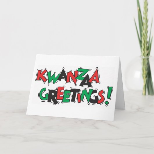 Kwanzaa Greetings シーズンカード (正面)
